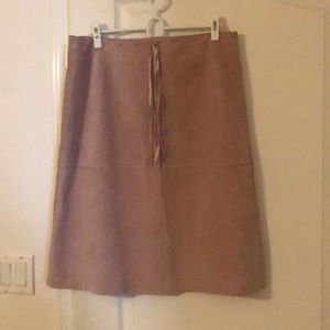 Margaret Godfrey Pink Suede Skirt